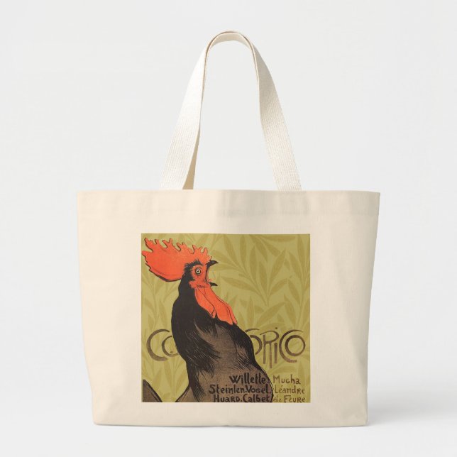 Grand Tote Bag Rooster Steinlen Cocorico (Devant)