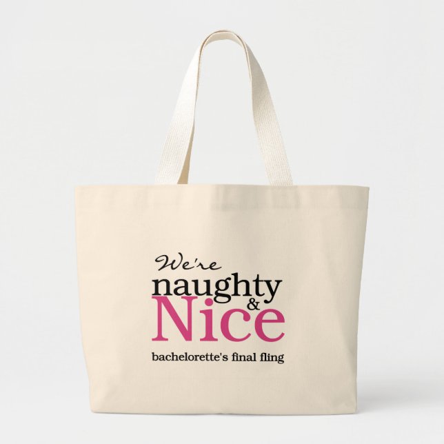 Grand Tote Bag Rose final de Fling de Bachelorettes (Devant)