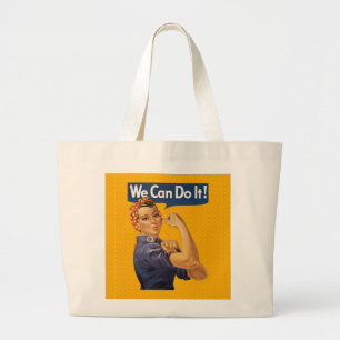 Grand Tote Bag Rosie le rivoir nous pouvons le faire pois rouge