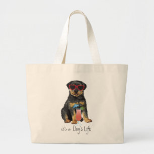 Grand Tote Bag Rottweiler d'été