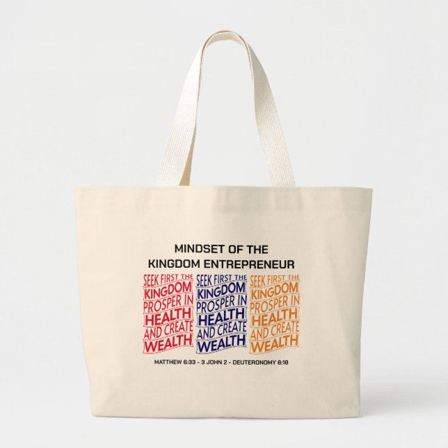 Grand Tote Bag Royaume Entrepreneur Christian Business (Devant)