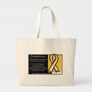 Grand Tote Bag Ruban jaune d'endométriose