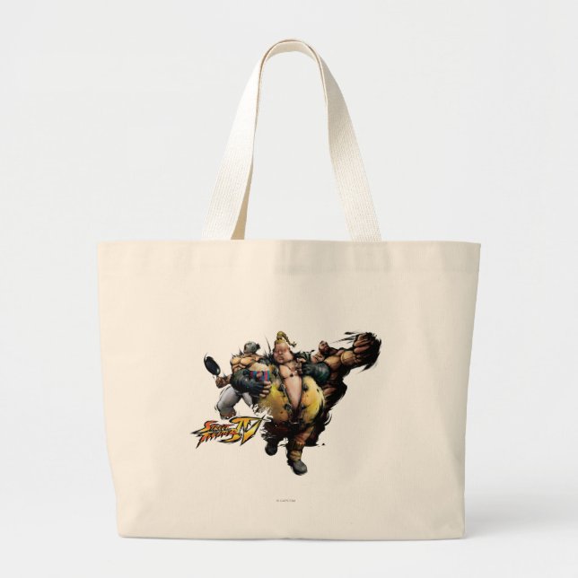 Grand Tote Bag Rufus, EL Fuerte et Zangief (Devant)