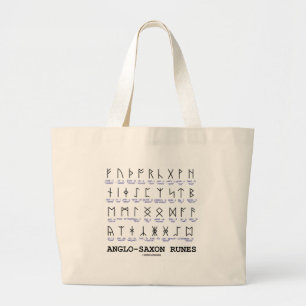 Grand Tote Bag Runes anglo-saxonnes (cryptographie de