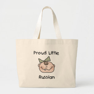 Grand Tote Bag Russe fière de fille petite