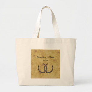 Grand Tote Bag Rustic Horseshoes