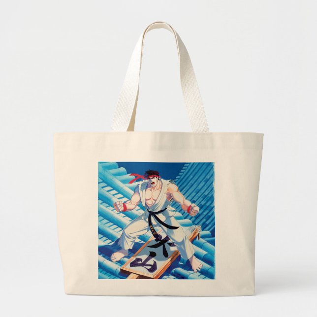 Grand Tote Bag Ryu sur le toit (Devant)