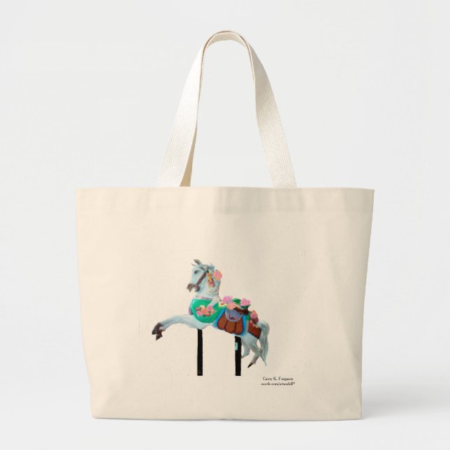 GRAND TOTE BAG "SAC FOURRE-TOUT CHEVAL CAROUSEL FACE À GAUCHE" (Devant)