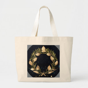 Grand Tote Bag "Sac fourre-tout d'impression feuille naturelle éc