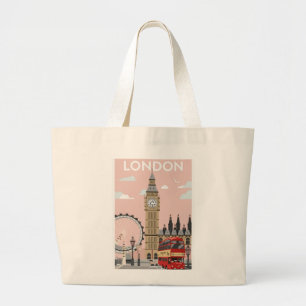 Grand Tote Bag "Sac fourre-tout en toile fleurie personnalisé – É