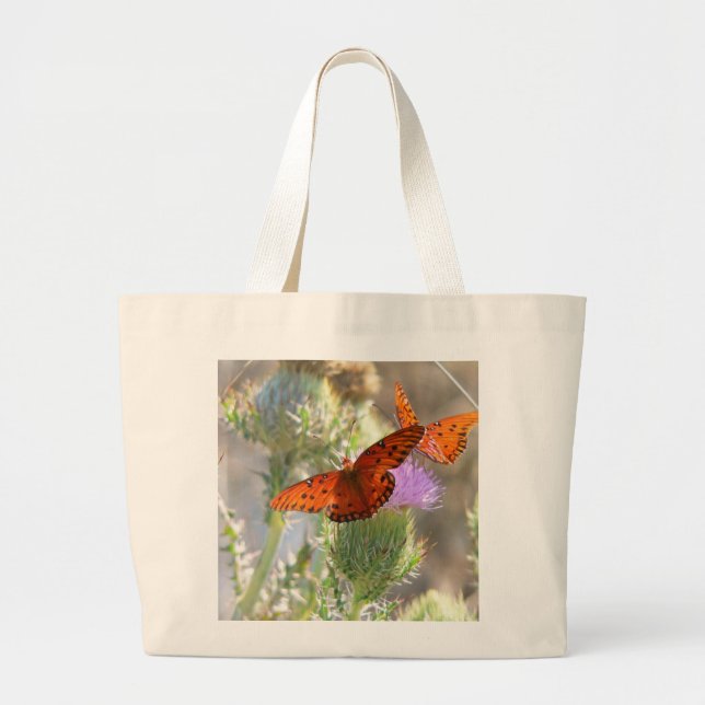 Grand Tote Bag Sac, Fritillaire du Golfe (Devant)