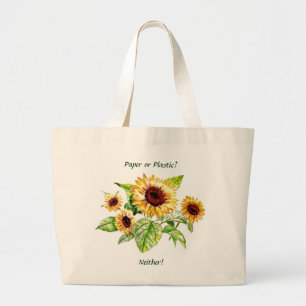 Grand Tote Bag Sac, tournesols