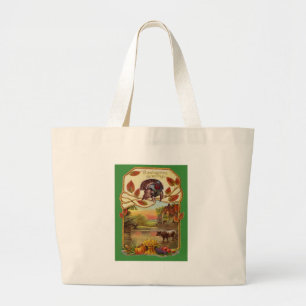 Grand Tote Bag Salutations d'action de grâces vintages