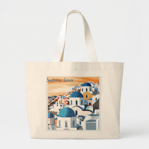 Grand Tote Bag Santorin : Destinations Iconiques