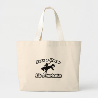 Grand Tote Bag Save Horse, Ride vétérinaire