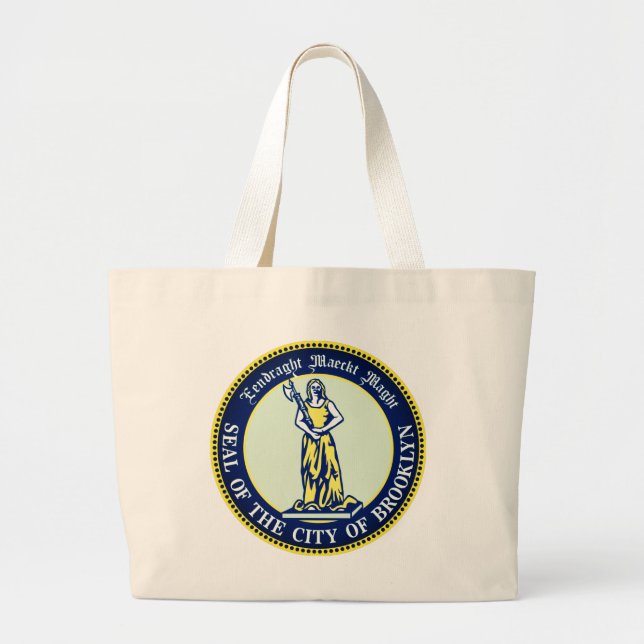 Grand Tote Bag Sceau de l'arrondissement de Brooklyn, New York (Devant)