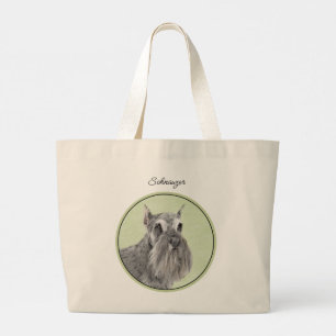 Grand Tote Bag Schnauzer Peinture Giant Standard Décroché Chien A
