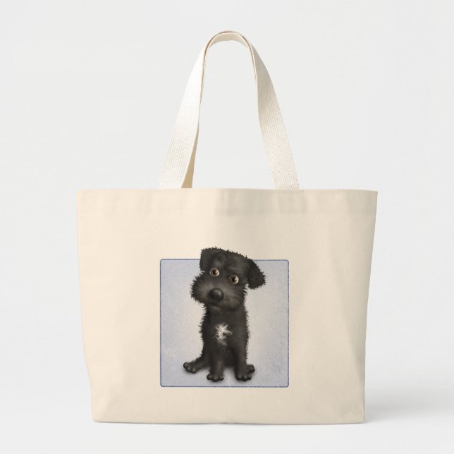 Grand Tote Bag Schnoodle (noir) (Devant)