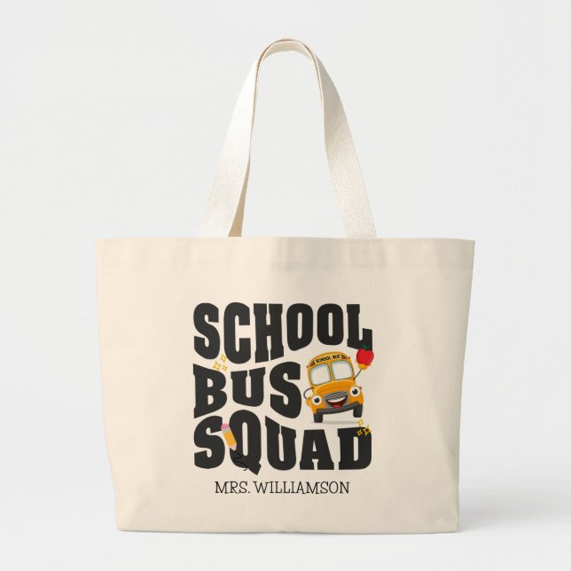 Grand Tote Bag School Bus Squad (Devant)