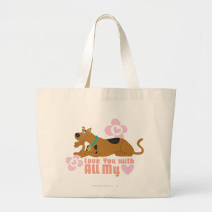 Grand Tote Bag Scooby-Doo "amour vous de tout mon coeur "