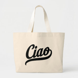 Grand Tote Bag Script Ciao (noir)