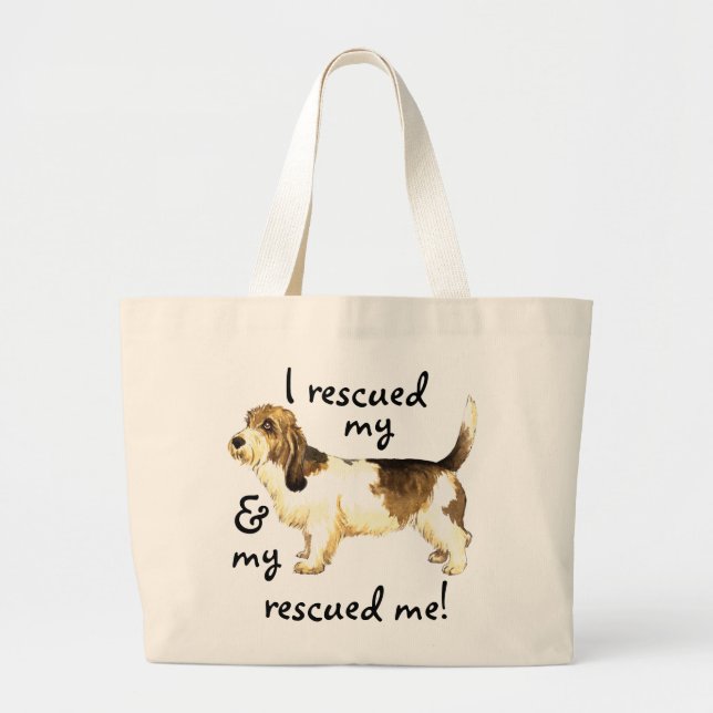 Grand Tote Bag Secourir Petit Basset Griffon Vendéen (Devant)