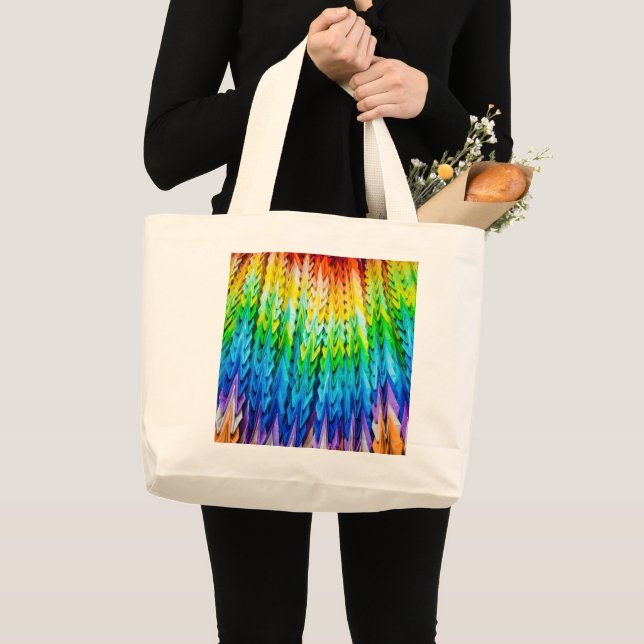 Grand Tote Bag Senbazuru ou mille grues origami (Devant (produit))