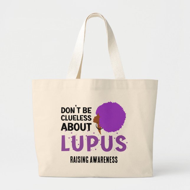 Grand Tote Bag SENSIBILISER LUPUS À NE PAS ÊTRE Clueless (Devant)
