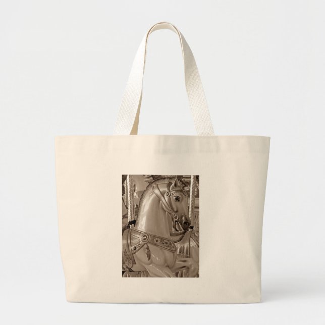 Grand Tote Bag Sepia Horse (Devant)