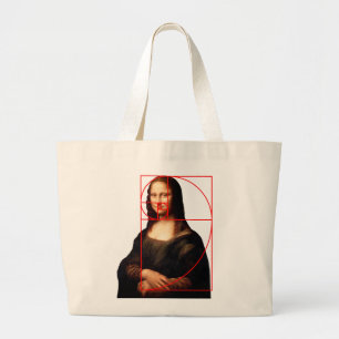 Grand Tote Bag Séquence Leonardo da Vinci Mona Lisa Fibonacci