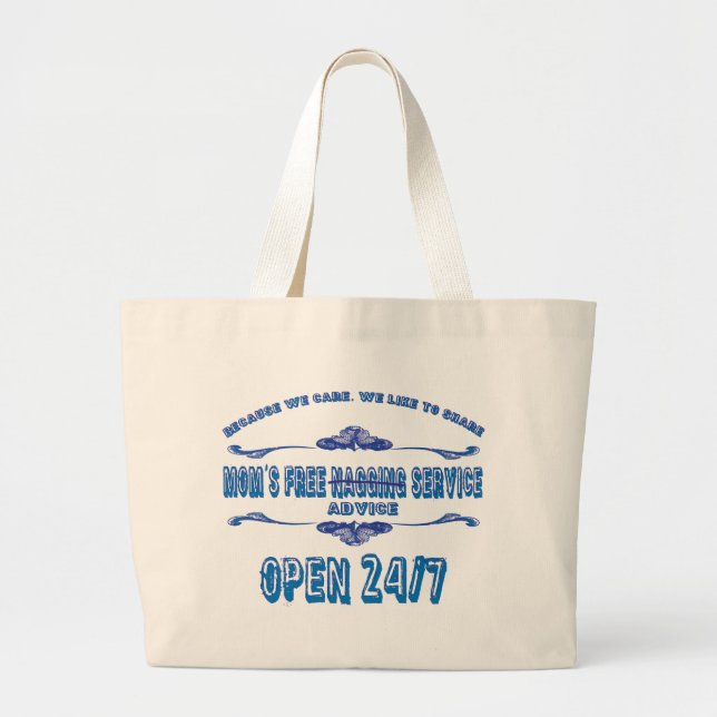 Grand Tote Bag service de conseil de mamans (Devant)