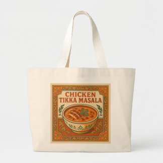 Grand Tote Bag Serviette carrée – Chicken Tikka Masala thaïlandai