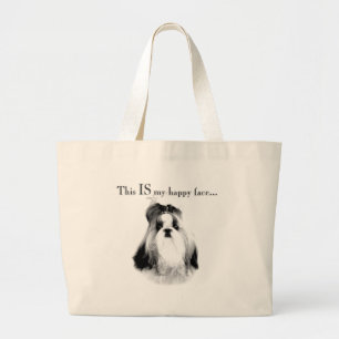Grand Tote Bag Shih Tzu, un visage heureux