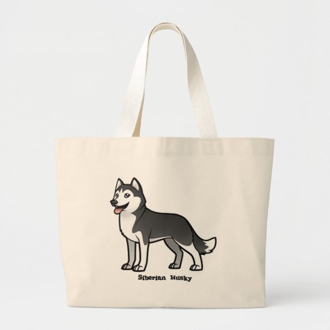 Grand Tote Bag Sibérien Husky (Devant)