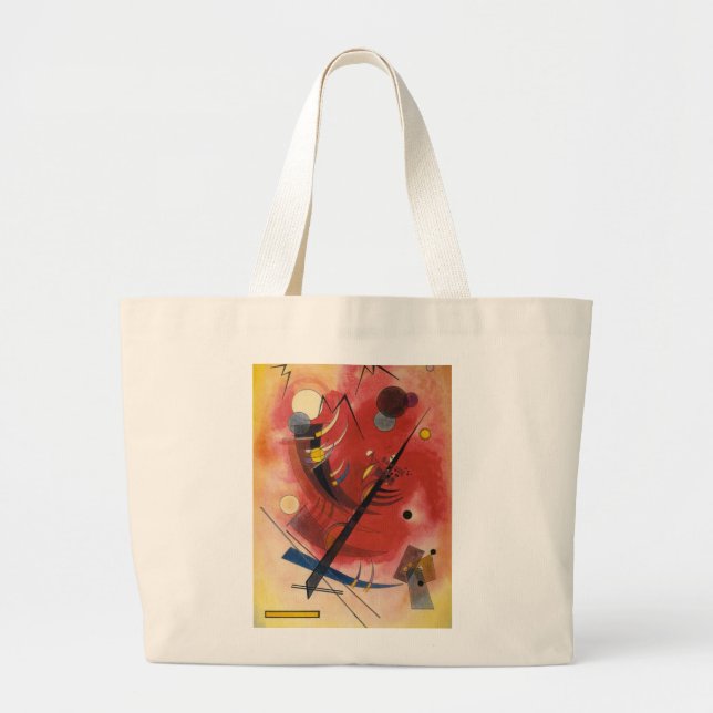Grand Tote Bag Simulation interne peinture Abstraite (Devant)