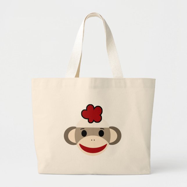 Grand Tote Bag singe de chaussette (Devant)