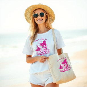 Grand Tote Bag Sirène hawaïenne-Princesse des Pêcheurs de mer-