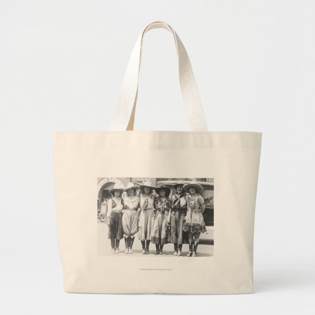 Grand Tote Bag Six cow-girls aux jours de frontière de Cheyenne (Devant)