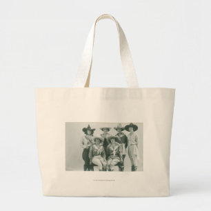 Grand Tote Bag Six cow-girls dans les casquettes et les ceintures