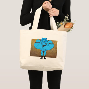 Grand Tote Bag SlipperyJoe's gay muscle bear cartoon thong cuir