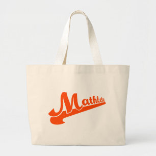 Grand Tote Bag Slogan de Mathlete pour des amants de maths
