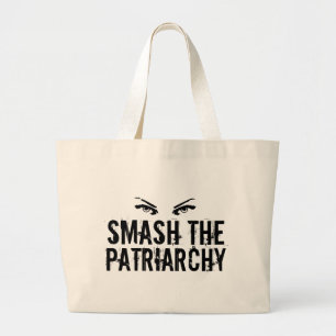 Grand Tote Bag Smash the Patriarchy Feminist Quote Female Eyes