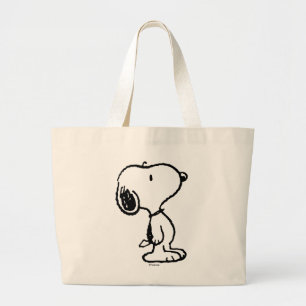 Grand Tote Bag Snoopy Black & Magenta Motif