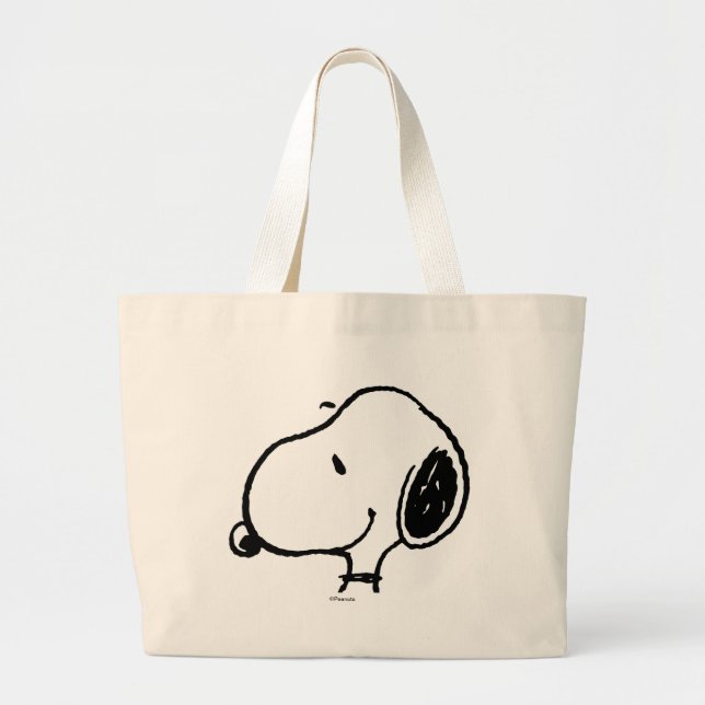 Grand Tote Bag Snoopy Smile Giggle Laugh (Devant)