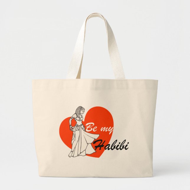 Grand Tote Bag Sois Ma Danse Du Ventre Habibi (Devant)