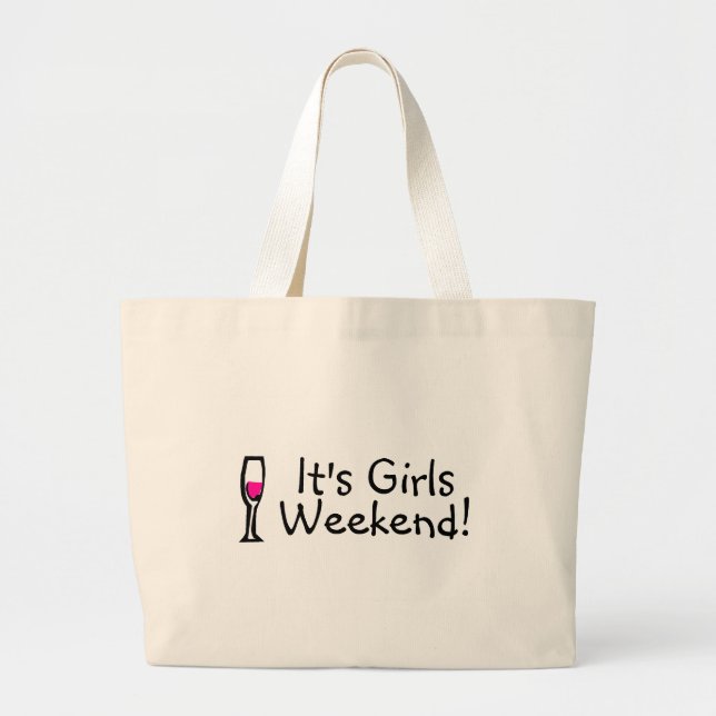 Grand Tote Bag Son vin de week-end de filles (Devant)