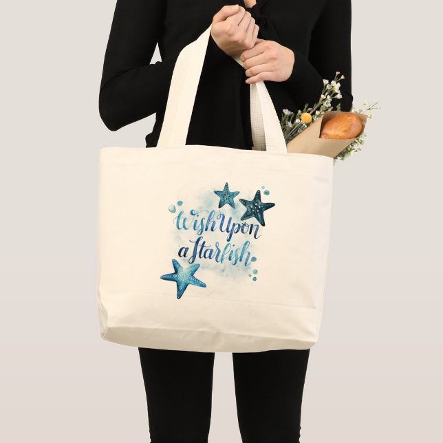 Grand Tote Bag Souhaitez-vous une étoile de mer (Devant (produit))
