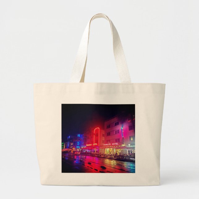 Grand Tote Bag South Beach, Miami, Floride Art Déco (Devant)