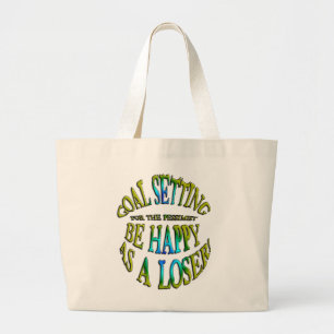 Grand Tote Bag Soyez heureux en tant que perdant