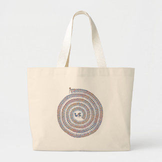 Grand Tote Bag Spirale PSYCHÉDELIQUE de Warli